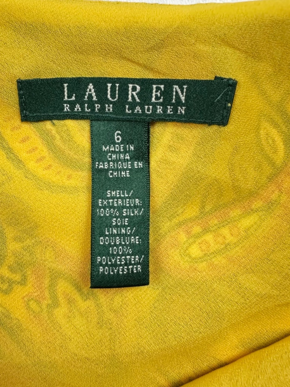 LAUREN RALPH LAUREN SILK PAISLEY SKIRT - Picture 4 of 4